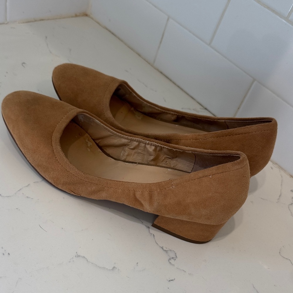 Franco Sarto Elegant Tan Suede Women's Shoes Size: 8.5 - Picture 7 of 9